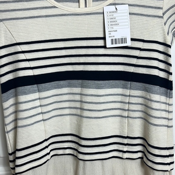 NWT Anthropologie Deletta Gradient Stripe Tunic Top Hi Lo Short Sleeves XS - Picture 9 of 12